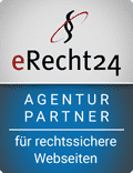 eRecht24 Siegel für Agentur Partner blau